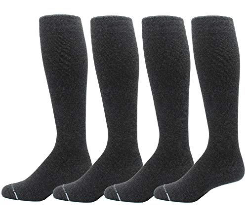 Dr. Motion 4 Pairs Compression Socks for Men, Knee High - color: Pack-grey