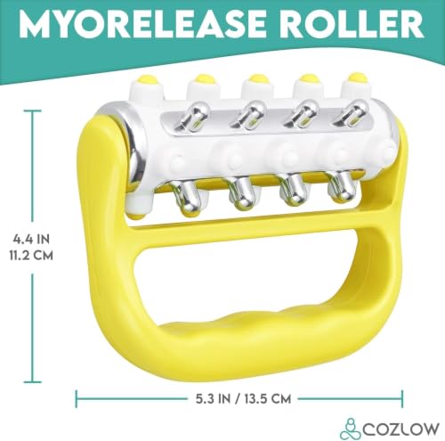 MyoRelease Lymphatic Drainage Massager - Yellow - Handheld Massage Roller - color: Yellow
