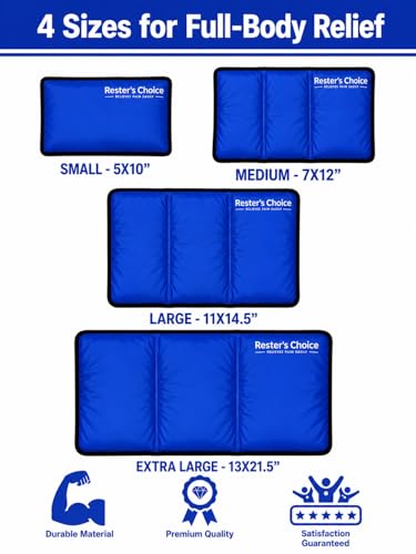 2 Pack Large Ice Packs for Injuries | 11" x 14.5" | Hot & Cold Pack | Reusable Gel Pack, Durable Construction, & Flexible When Frozen - color: Blue, size: 11x14.5 Inch (Pack of 2)