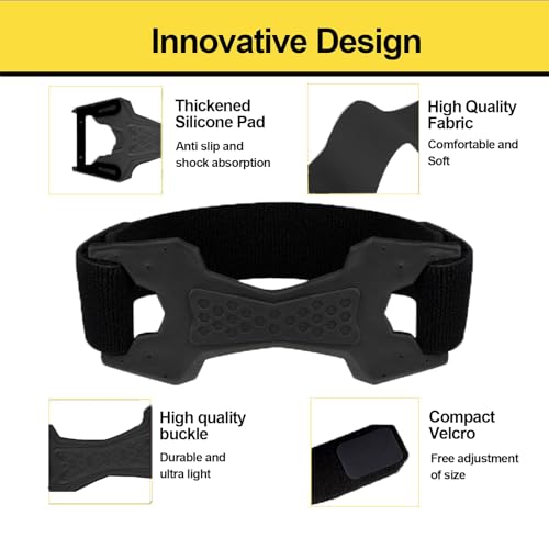 2 Pack Patellar Tendon Support Strap,Adjustable Silicone Patella Knee Strap for Knee Pain Relief,Knee Bands for Basketball, Tendonitis, Running, Tennis, Jumpers, Squats(Black) - color: Black