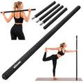 Yoga Stick, Mobility Stick for Stretching, Adjustable Exercise Stick - color: Black