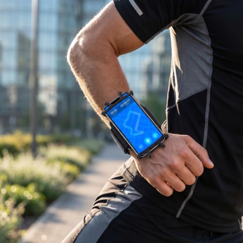 360° Rotating Armband Phone Mount, Elastic Sport Wristband for Running Cycling Driving Navigation