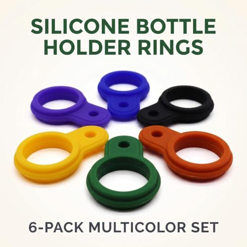 6Pcs Water Bottle Clip, Silicone Water Bottle Buckle with Clip, Portable Secure Bottle Holder Water Bottle, Hanging Rings Silicone Water Bottle Buckle Portable Hiking Camping