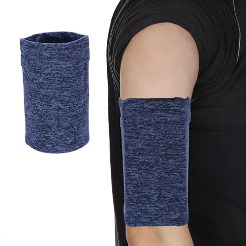 Cell Phone Armband Sleeve, Universal Sports Arm Band White/Blue - color: White & Blue