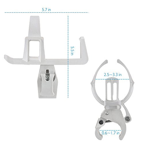 Accmor Bike Water Bottle Holders No Screws, Universal Bike Cup Holder, 360 Degree Rotatable Bike Water Bottle Cage, Water Bottle Holders for Kids Bike Adult Bike, White - color: White