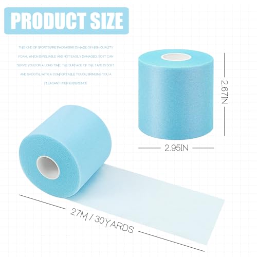 2.75‑Inch 30‑Yard Light‑Blue Athletic Pre‑Wrap Tape - color: Light Blue