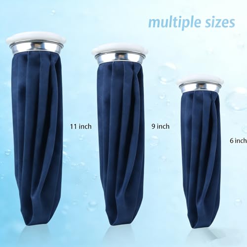 Reusable Ice Bag Hot & Cold Therapy Ice Pack for Injuries Sport Pain Relief - color: Dark Blue