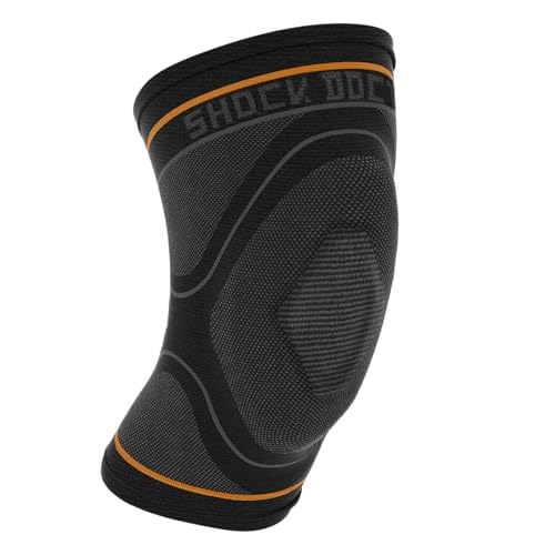Shock Doctor Knee Compression Sleeve Support - Pain Relief for Arthritis, Tendonitis, Patella Alignment Injuries, Walking, Running, Gym - Men & Women, 1 Sleeve - size: XLarge