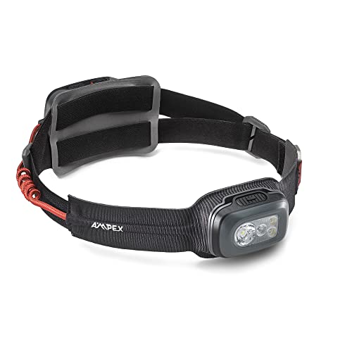 AMPEX Head Lamp - Comfortable, Waterproof Headlamp Rechargeable with Bright LED, 240h Runtime, Red Mode, Outdoor Use, Hiking, Backpacking - 600 Lumens - style: 600L Rechargeable Headlamp
