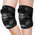 NEWGO Ice Pack for Knee Injuries Reusable, 360° Full Wrap, 2 Pack, Black - color: Regular Black 2-pack