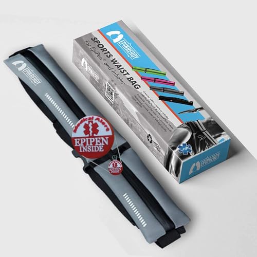 EpiPen Waist Belt with M.D.I. Inhaler - Lime Green