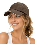 Waterproof Baseball Cap for Men Women UPF 50+ Quick-Dry Running Golf Hat - color: Coffee