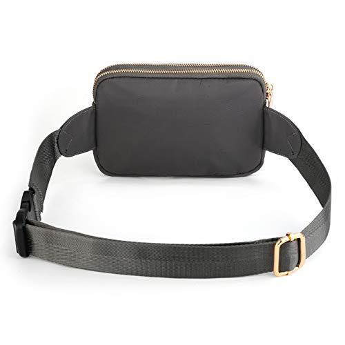 UTO Fanny Pack Crossbody Belt Purse Chest Waist Hip Travel Hiking Bumbag - color: 0917 dark grey