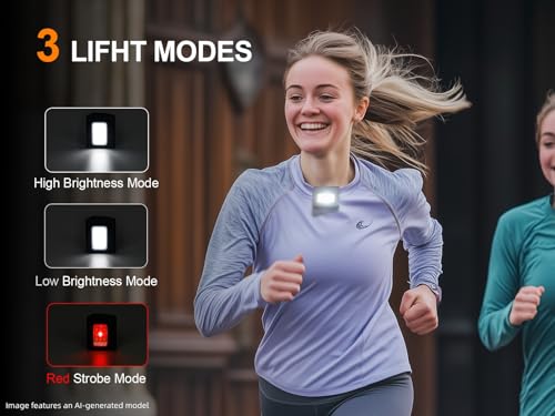 Yzoni 2 Pack Rechargeable LED Running Lights