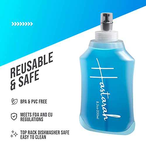 Flexible Running Bottle - Two Pack: 8.5oz, Foldable, BPA/PVC Free, Perfect for Hydration Pack, Running Vest - Ideal for Jogging, Hiking & Travel - size: 8.5oz-Two Pack