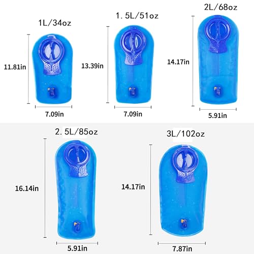 Unigear Hydration Bladder Water Reservoir 1.5L-3L for Hiking Backpack - color: Blue with Cleaning kit, size: 102 Ounces