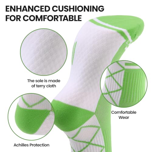 Bamboo Viscose Compression Socks 15-20 mmHg Knee High 3 Pairs Unisex - color: A01-3pair-blue Brown Green, size: Small-Medium