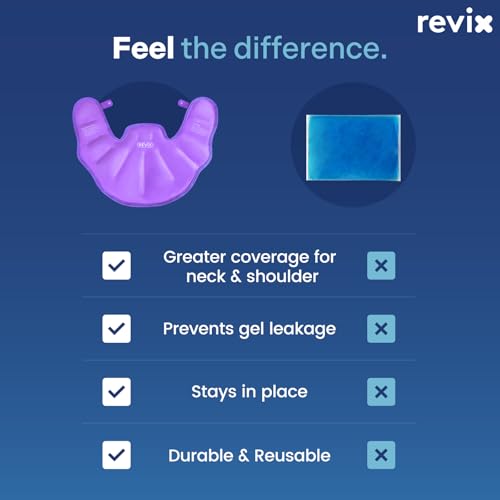 REVIX Shoulder Ice Pack Reusable, Hot Cold Gel Pack for Neck and Shoulder - style: Neck & Shoulder Purple