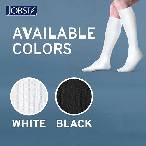 JOBST ACTIVA Athletic 15-20 mmHg Compression Socks Knee High, Closed Toe - color: White, size: Medium