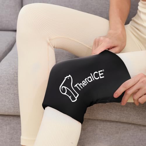 TheraICE Knee Ice Pack Wrap, Knee Brace for Women Men, Compression Sleeve - size: X-Large, style: Original