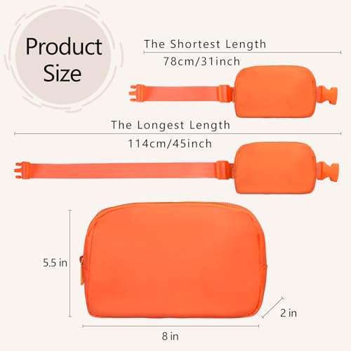 Waist Belt Bag Fashion Fanny Women and Men Gift Waist Pack With Adjustable Strap For Travel Running Hiking Walking Orange - color: Orange Fanny Pack