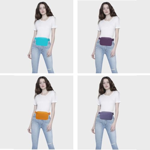Tapp Collections Unisex Mini Crossbody Belt Bag with Adjustable Strap Small Waist Pouch for Workout Running Traveling Hiking - Iris Purple - color: Iris Purple