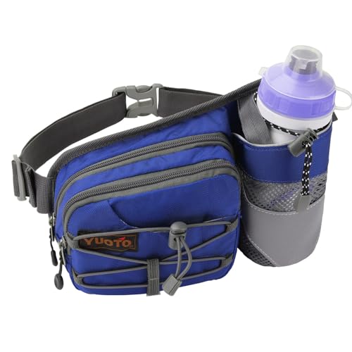 Waist Pack with Water Bottle Holder for Running Walking Hiking Fanny Pack - color: ‎North Star Blue