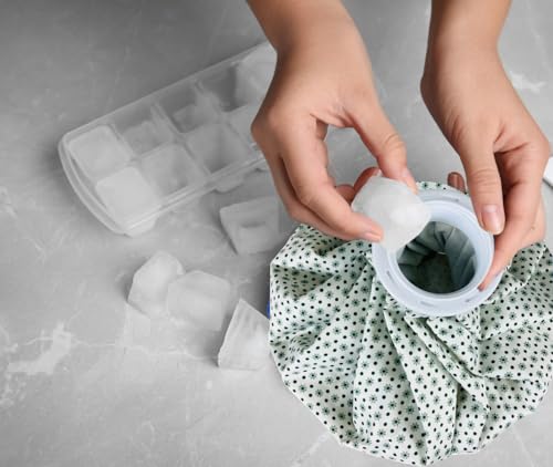 IMPASSE 2 Piece Small Reusable Ice Pack Bag for Injuries | Ice Bags for Cold Therapy and Pain Relief with Cover, No-Leak Elastic Breathable Ice Bag, Size 6" - size: 6"