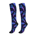 Witchy Moth Compression Socks For Women Men - color: Neon Moth