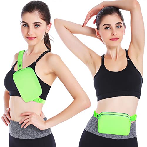 AROME Mini Belt Bag for Women Men Fashion Waist Packs Fanny Pack - color: Neno Green