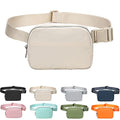Fanny Belt Bag Waist Pack Crossbody Bags Bum Bag for Running Hiking Travel Workout Adjustable Strap for Women -beige - color: beige
