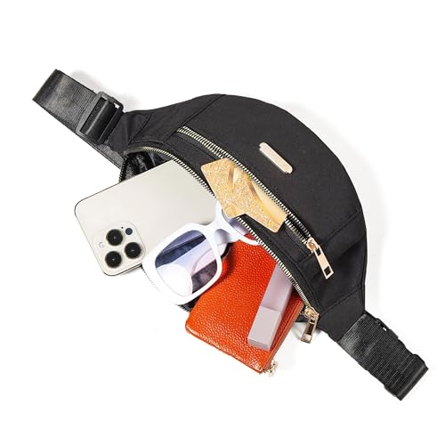 Fanny Pack Waist Pack for Women, Cross Body Bag Jogging Pouch Belt Bag for Outdoors Traveling Hiking - Black - color: Z Black