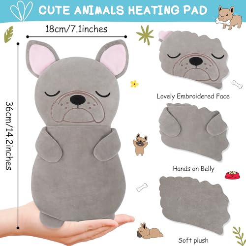 French Bulldog Microwave Heating Pad for Period Cramps & Pain Relief - style: French Bulldog