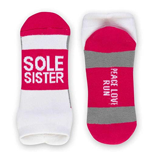Gone For a Run Motivational Ankle Running Socks - Affirmation Runners Gifts - color: Sole Sister (Fuchsia)