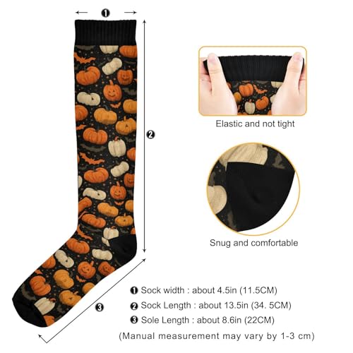 Wusikd Milk Cow Compression Socks for Women and Men Circulation Flowers Long Socks for Athletic Running 2 - color: Bats
