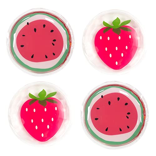 Hot and Cold Eye Pads, Reusable Eye Patches - color: Watermelons+strawberrys
