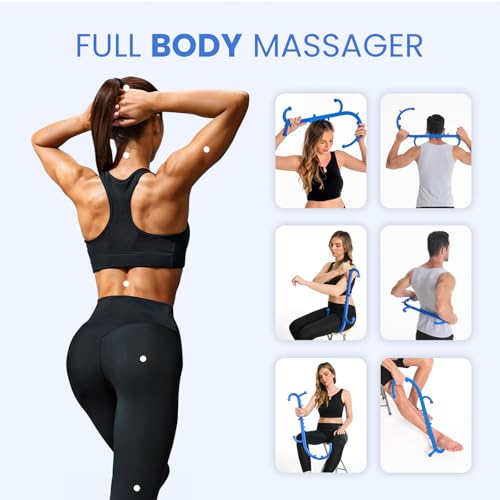 Ranarose Deep Tissue Back & Neck Massager for Body Muscle Pain Relief - color: Black