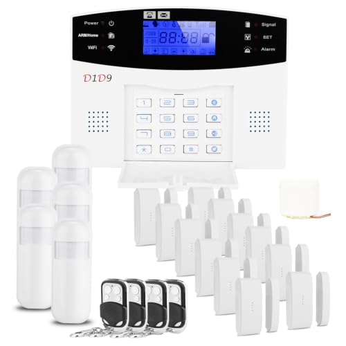 24pcs Home Burglar Alarm System Wireless DIY, 4G GSM WiFi, No Monthly Fee,Home Security with App Alert
