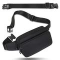 Fanny Pack Nylon Mini Belt Bag Everywhere Belt Bag for Women Water Repellent Waist Packs Crossbody Bags with Adjustable Strap - color: Black
