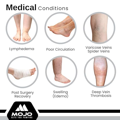 Mojo Compression Socks Footless for Women and Men 20-30mmHg - Extra Wide Plus Size Calf Sleeve - A604 - color: White, size: Large