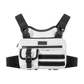 Fitdom Running Chest Pack for Men, Tactical Sports Utility Bag with Pockets - color: White, style: Locked‑in Comfort