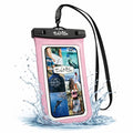 Salt Life Waterproof Phone Bag Sleeve – IPX8 100% Waterproof Protection, Universal Phone Pouch with Touchscreen Clear Window, Secure Seal Closure & Lanyard for Beach, Pool, Kayak & Travel (Pink) - color: Pink