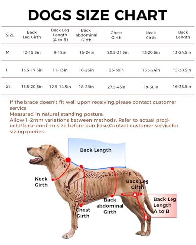 Dog Knee Brace for ACL/CCL with Hot & Cold Gel Pack, Left Leg-M - size: M