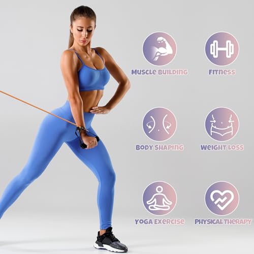 RitFit Single Resistance Bands with Handles Door Anchor for Home Gym - size: 10-15lbs