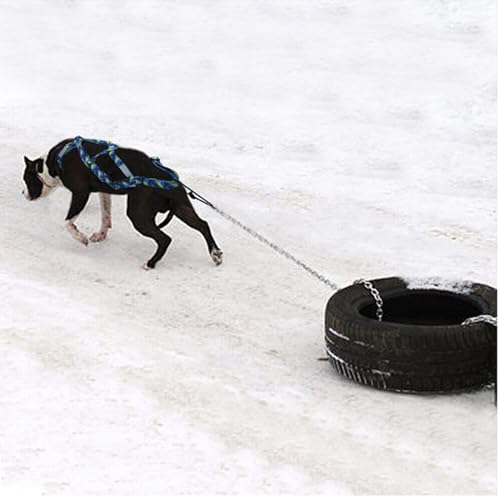 Dog Sled Harness Waterproof Nylon with Reflective Strips Durable Running Harness for Large Dogs (Green, 3XL) - color: Green, size: 3XL