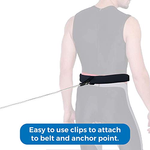 Water Gear Water Runner Hitch - Holds You in Place - Deep Water Tether Swimming Bungee Cord 51-inch - Stationary Swimmer Resistance Leash Rope