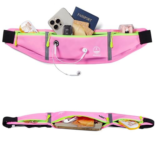Running Belt Slim Fanny Pack Jogging Pouch Phone Holder Waist Pack - Pink - color: E Pink
