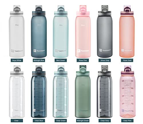 30oz Tritan Water Bottle with Time Marker, 1-Pack, Silver Gray - color: Silver Gray