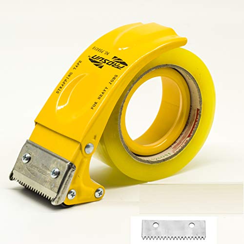 Metal Handheld 2 Inch Tape Gun Dispenser Packing Packaging Sealing Cutter Yellow
