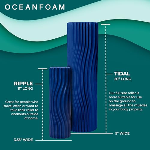 Oceanfoam Tidal Roller - Massage Foam Roller for Exercise (Royal Blue) - color: Royal Blue